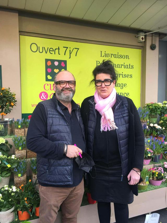 Stéphanie et Sylvain, gérants Le Jardin des Fleurs