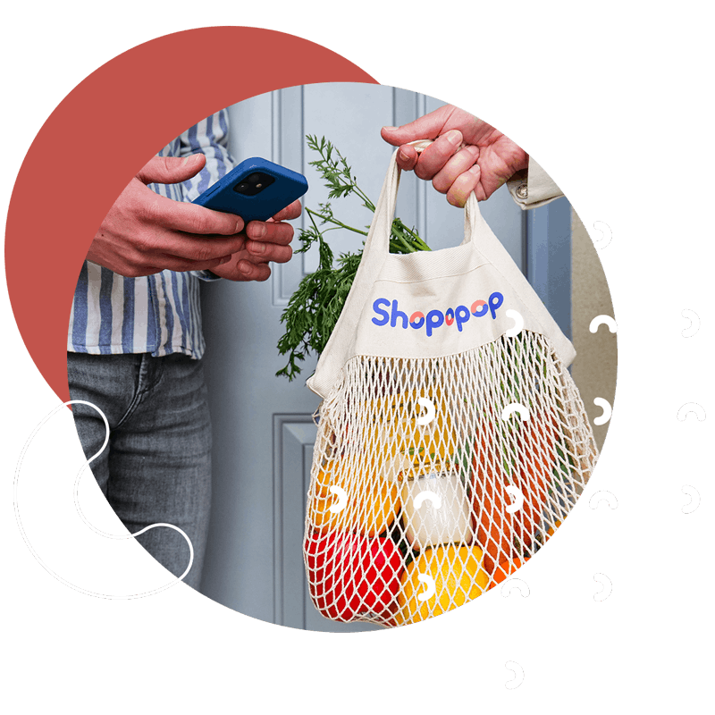 Grocery bag delivered at home by shopopop