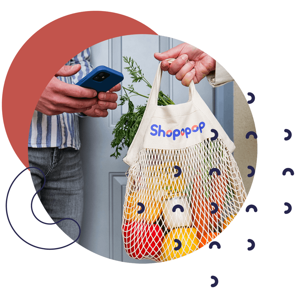 Grocery bag delivery with shopopop