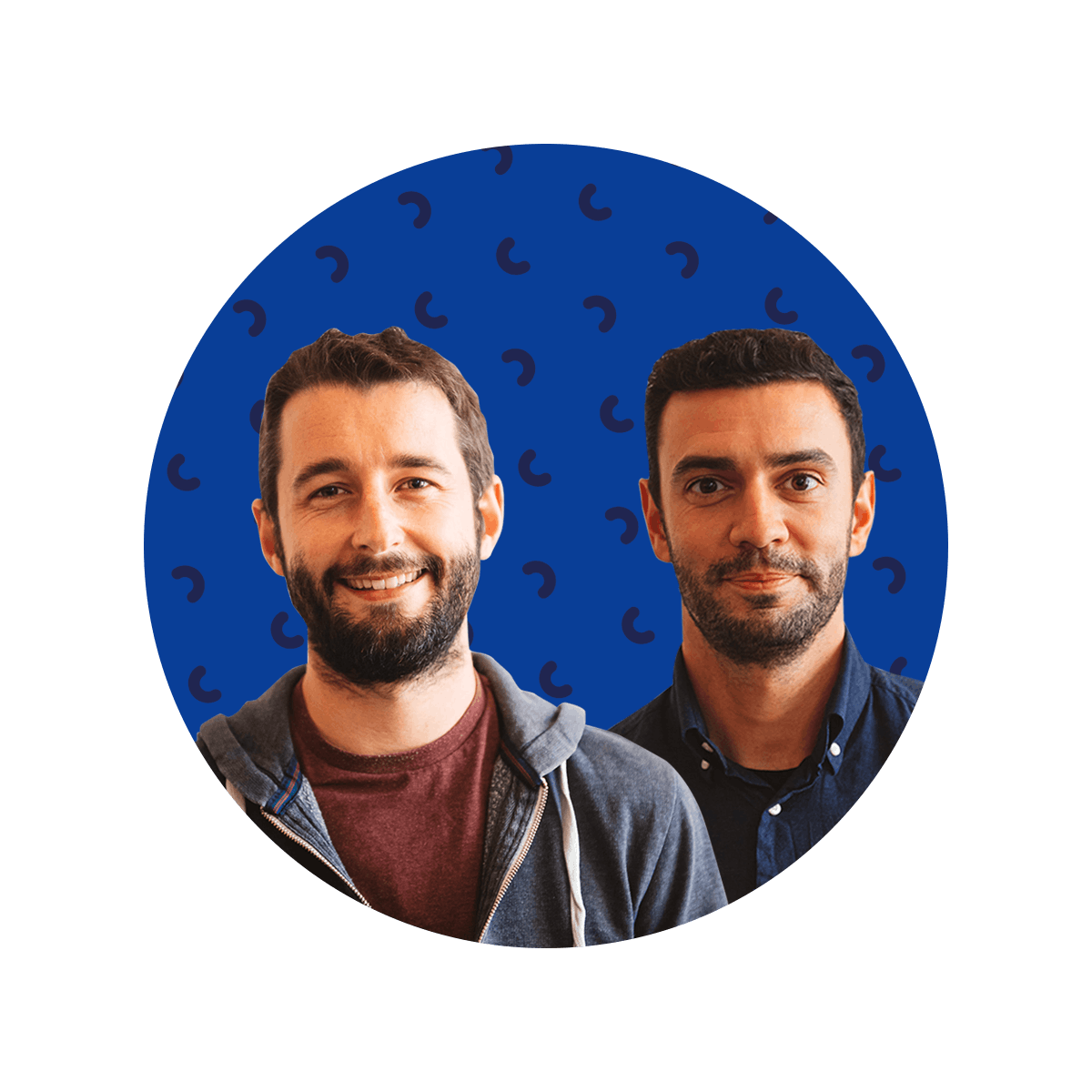 Las caras de los cofundadores de Shopopop, Antoine Cheul y Johan Ricaut