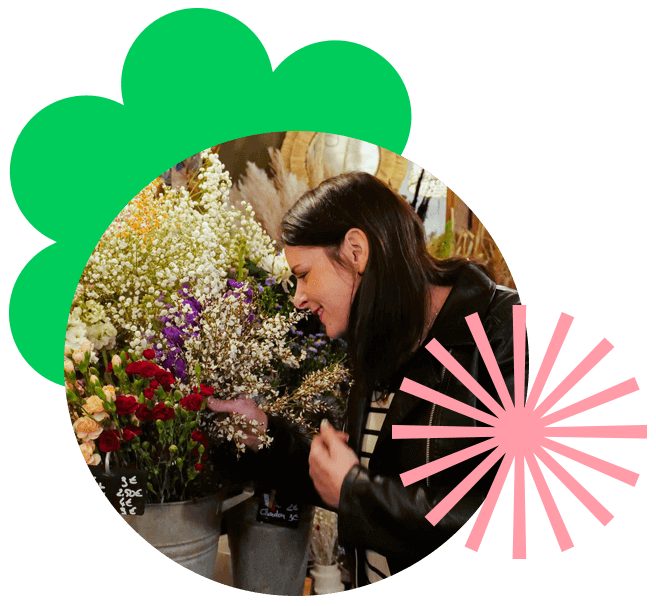 Céline Avril, gérante de la boutique de fleurs Gloriosa