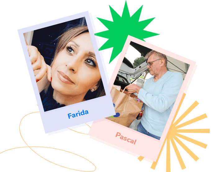 Farida & Pascal, cotransporteurs Shopopop