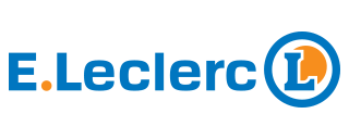 Logo en couleur du magasin alimentaire E. Leclerc